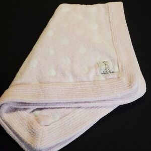 Little Giraffe Dolce Dot Chenille Blanket In Pink, Thick SILKY SOFT EUC‎ 28"x32"